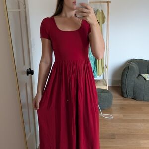 Christy Dawn Red Midi Dress